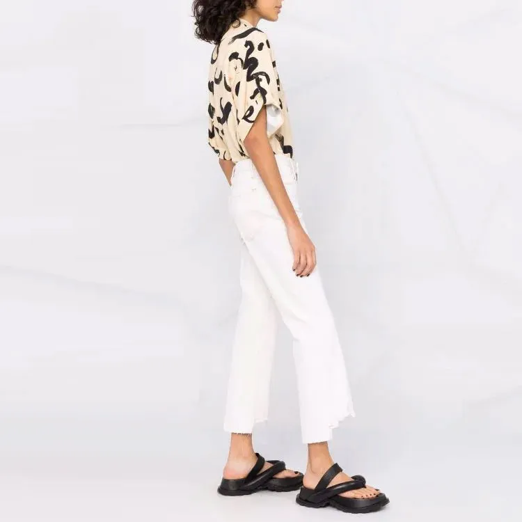 FRAME Le Crop High Waisted Cropped Jeans-1