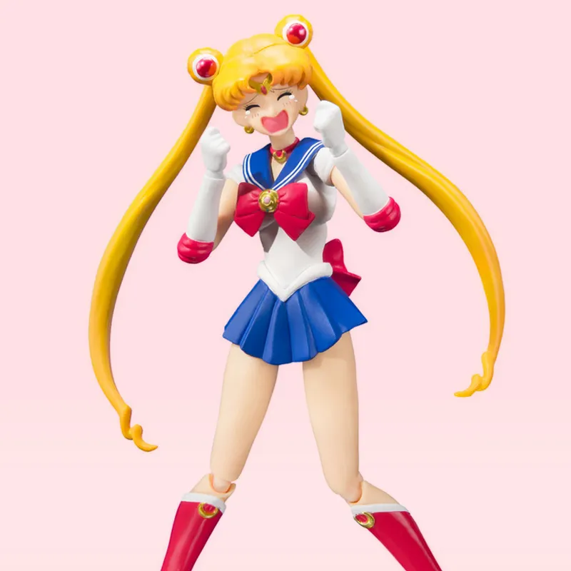 BANDAI Usagi Tsukino Bandai SHF Sailor Moon Sailor Moon Anime Color Scheme Edition Action Figures 14cm-4