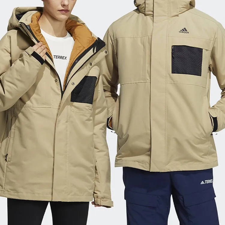 Adidas Down Jackets Unisex Light Khaki-2