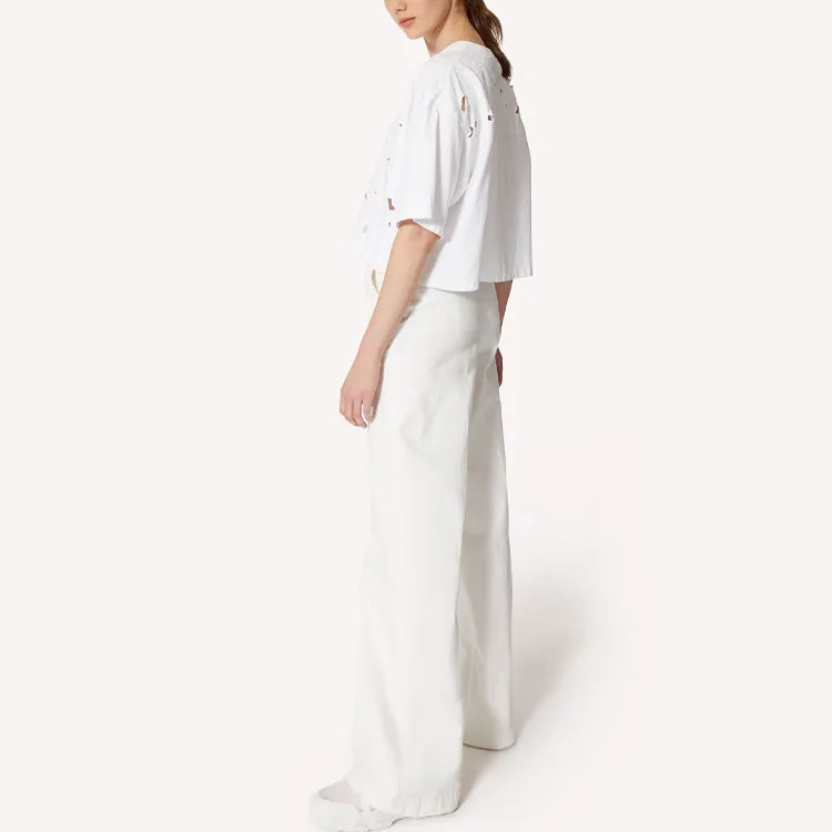 RED VALENTINO Crop Tops Women's White-3