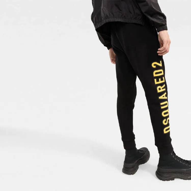 DSQUARED 2 Knitted Sweatpants Men Black-2