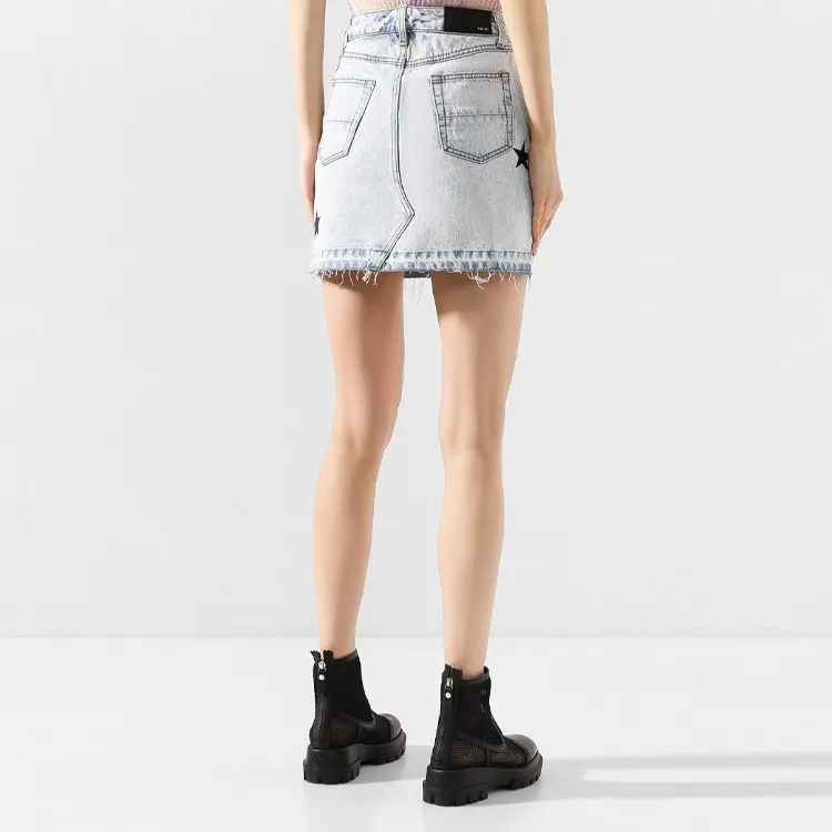 AMIRI Star Denim Skirt 'Blue'-3