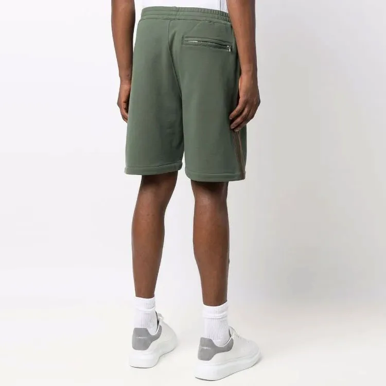 Alexander McQueen Casual Shorts Men Army Green-3