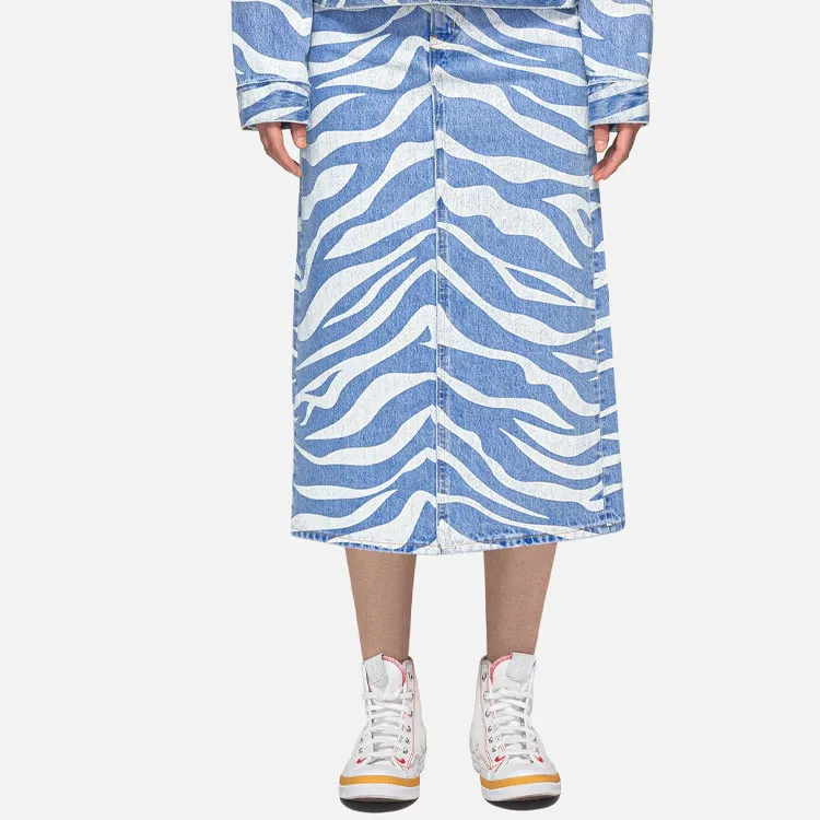 CLOT X Levi's 70s High Midi Skirt 'Blue'-3
