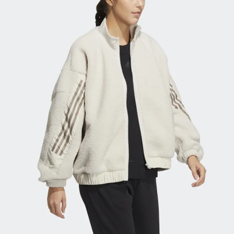 Adidas 3 Stripes Jacket Women's Bauxite Brown-3