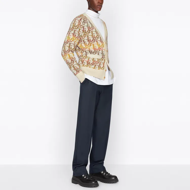 DIOR Dior Quarterly New Products Sweater Men's Yellow-4