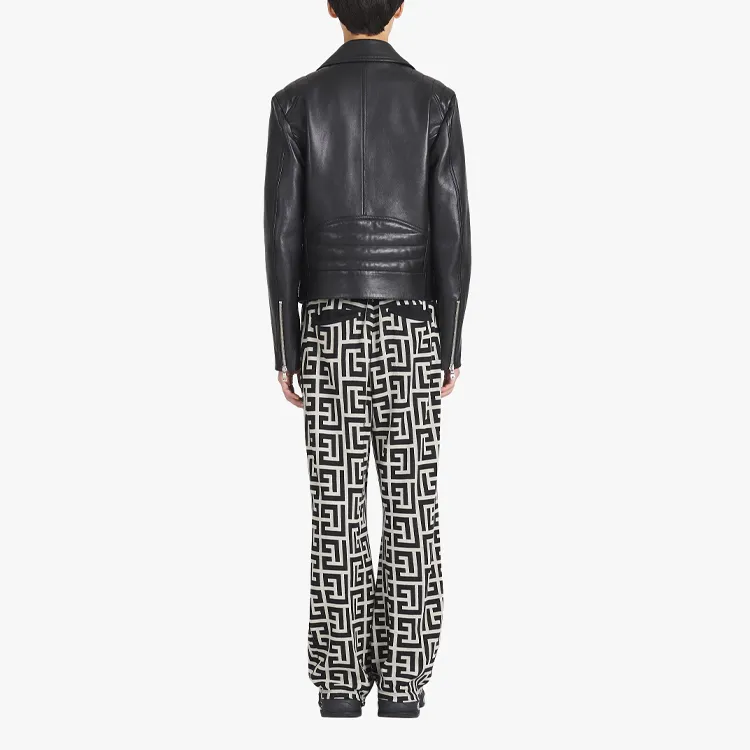 BALMAIN Zip Leather Jacket-3