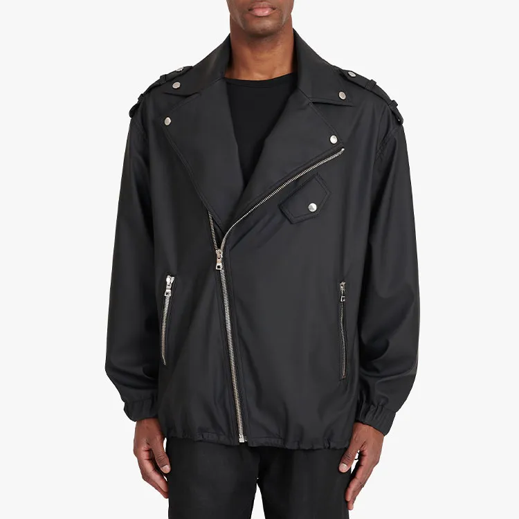 BALMAIN Quilted Faux Leather Biker Jacket-4