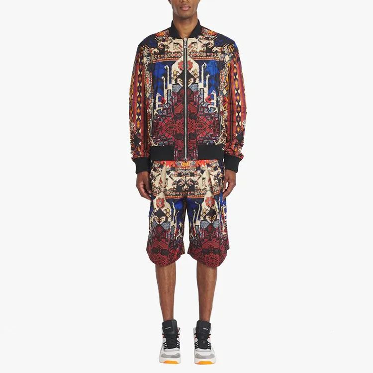BALMAIN Reversible Graphic print Bomber Jacket-1