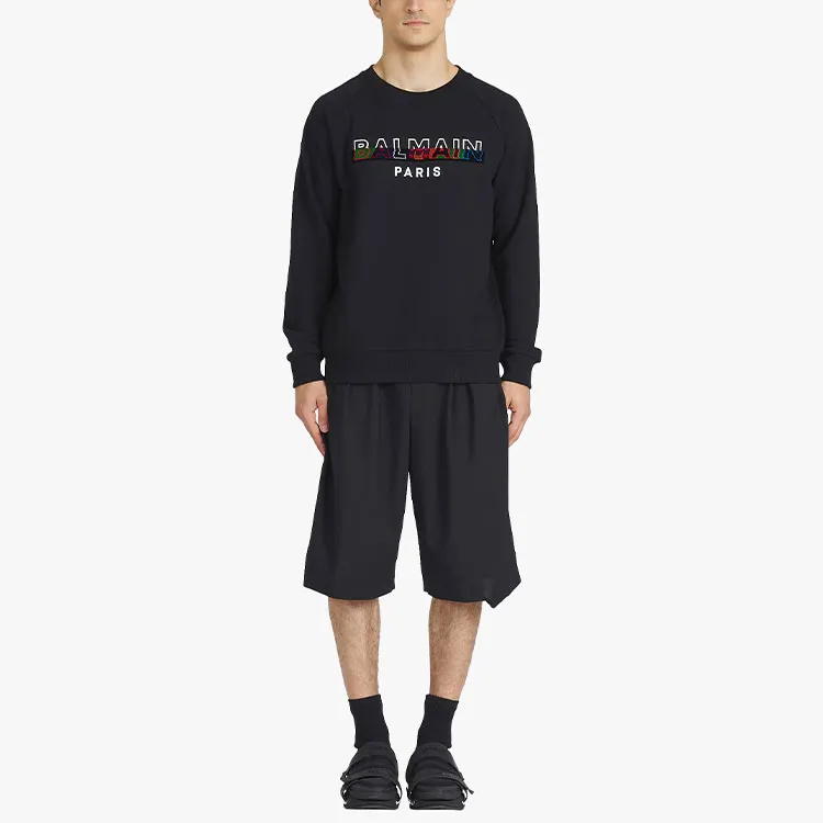 BALMAIN Sweatshirts Men Black-2