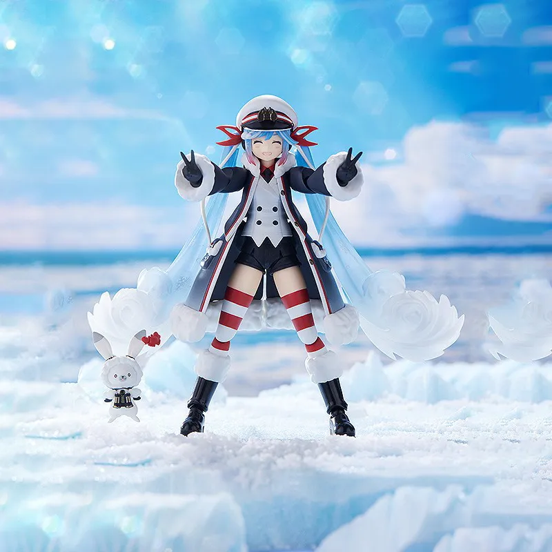 MAX Factory Hatsune Miku Figma #EX 066 Snow Miku 2022 Grand Voyage Ver. Action Figure Scale Figures 13cm-3