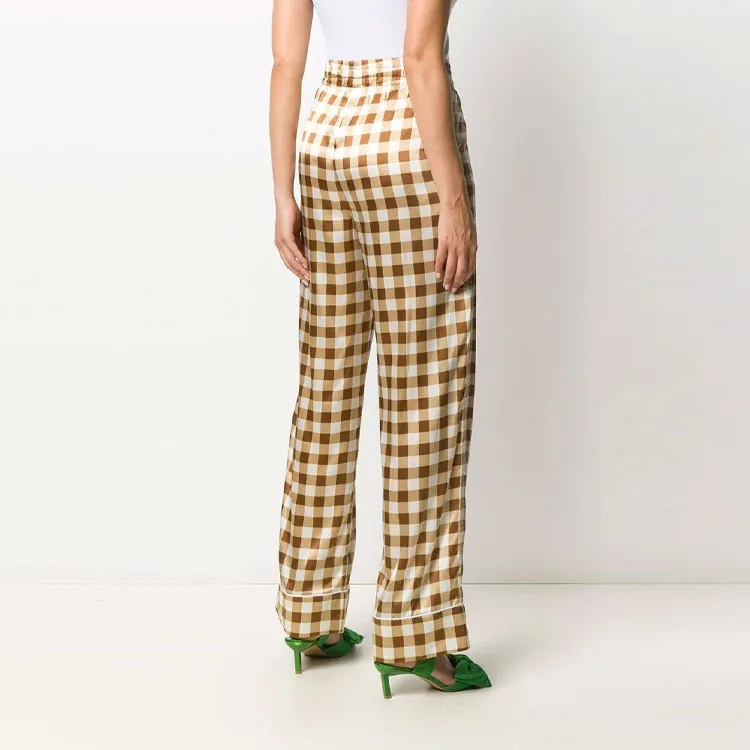 GANNI Casual Pants Women's Yellow-1