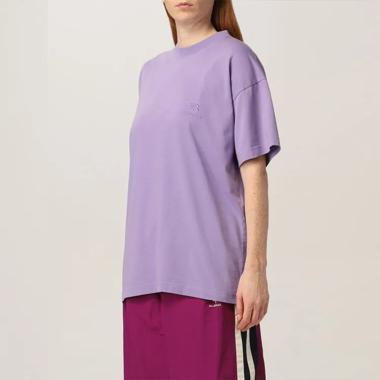 Balenciaga Medium Fit T Shirt 'Light Purple'-5