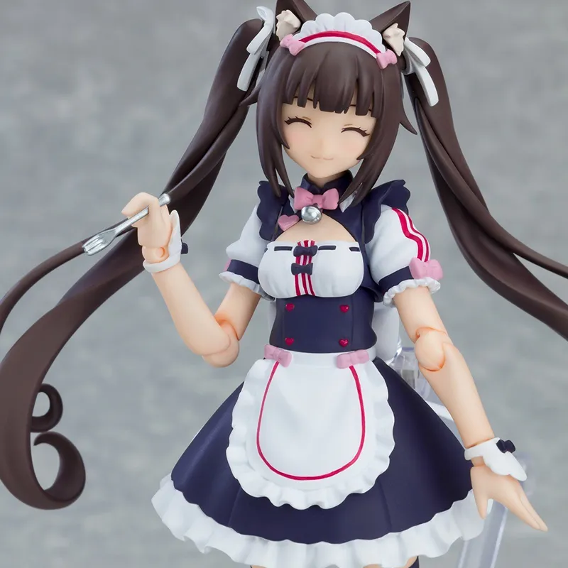 MAX Factory Chocolate Figma#486 Cat Girl Café Nekopara Vol. 1 Soleil Opened! Action Figures 13cm-3