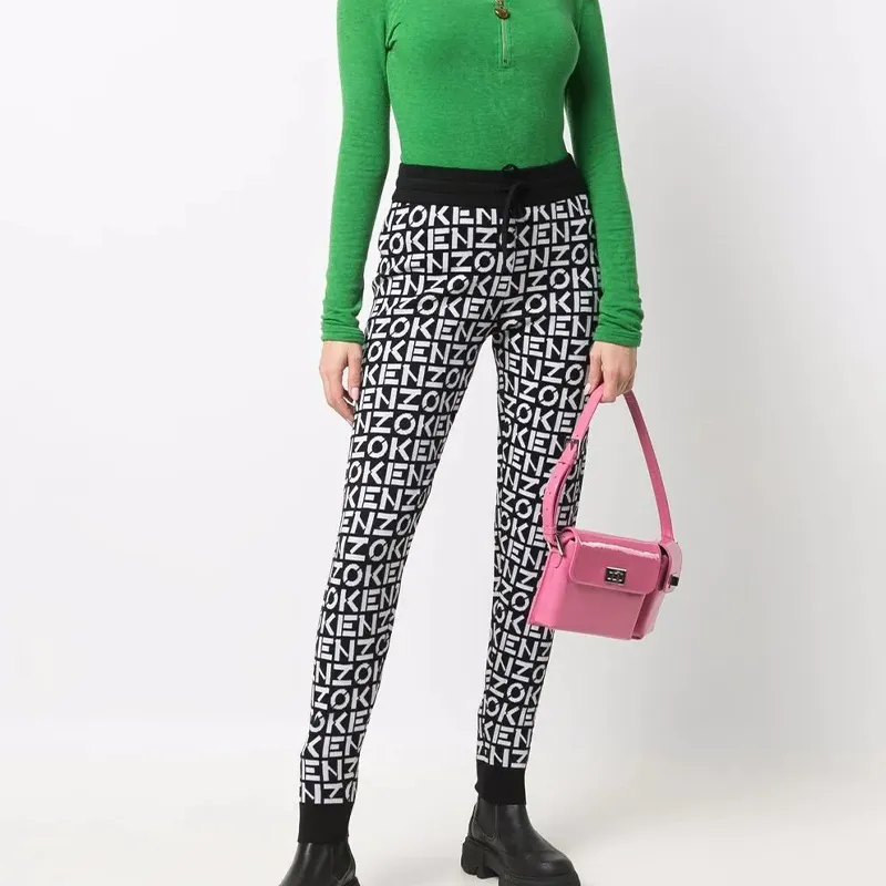 KENZO All Over Logo Stretched Pants-1