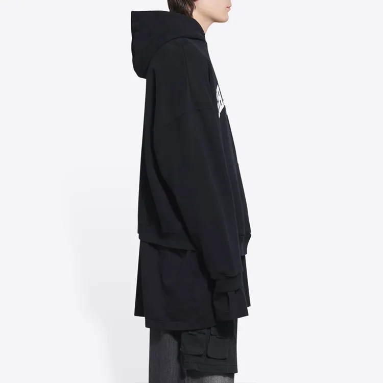 Balenciaga City Collection SS22 Sweatshirt Loose Fit Style Men's Black-5