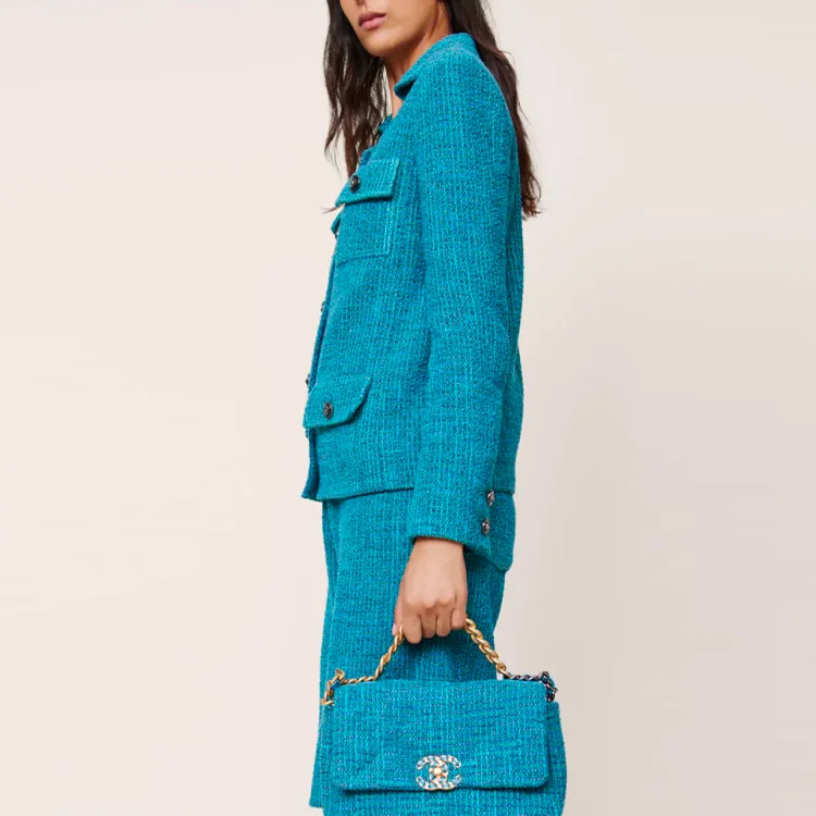 CHANEL Jacket Women's Turkish Blue-3