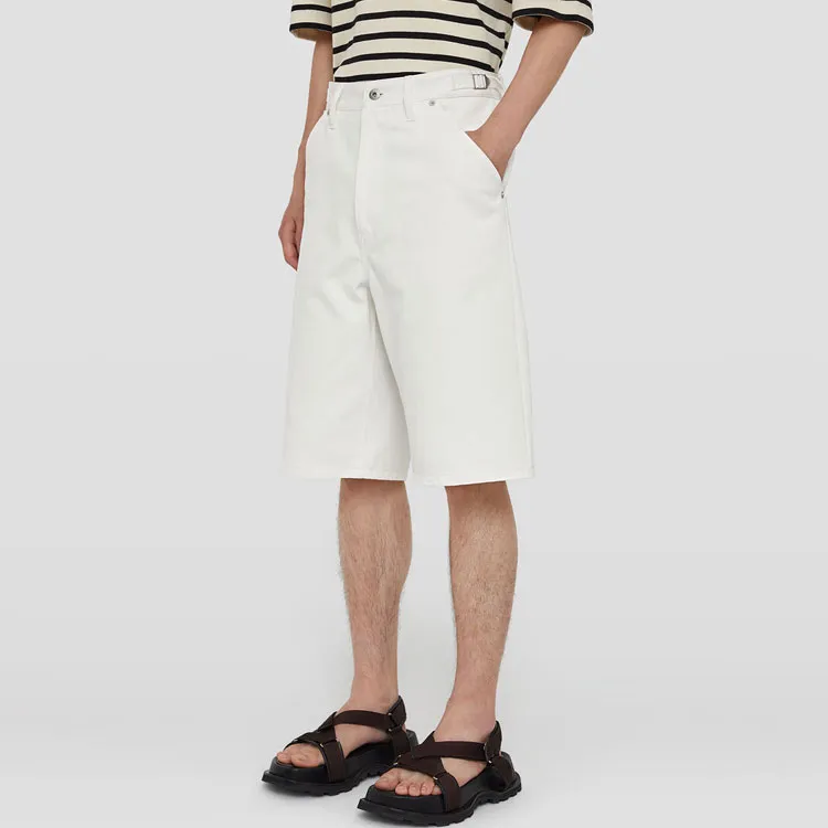 JIL SANDER + Logo Embroidered Denim Shorts-4