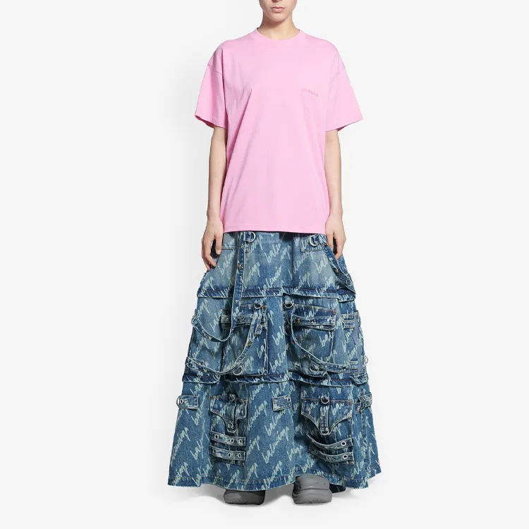 Balenciaga Logo T Shirt Pink-3