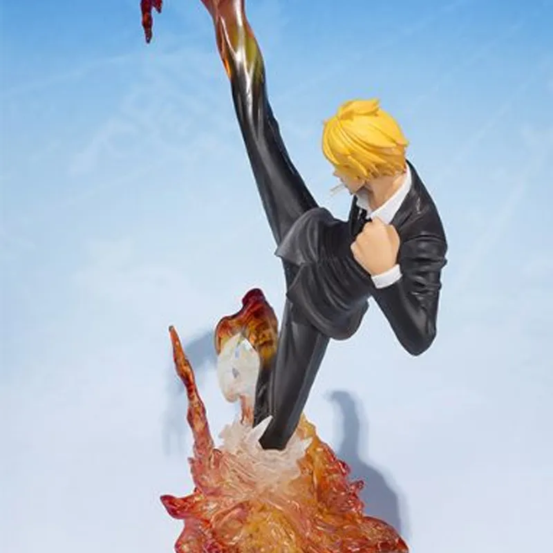 BANDAI Sanji Bandai Figurarts Zero One Piece Level 1 Chopped Meat With Demon Wind Feet Scale Figures 16cm-4