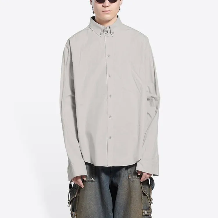 Balenciaga Shirts Men Gray-3