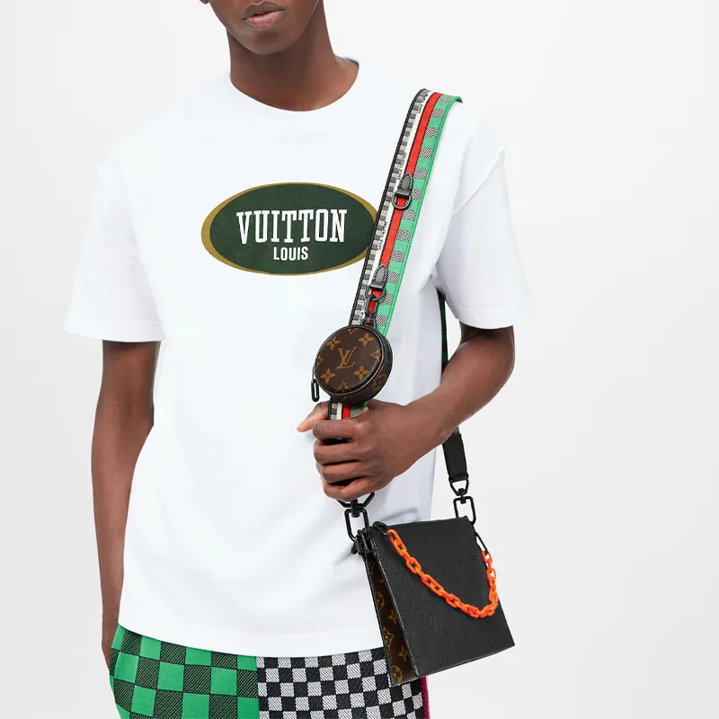 LOUIS VUITTON Trio Pouch Taurillon Illusion Silver-5