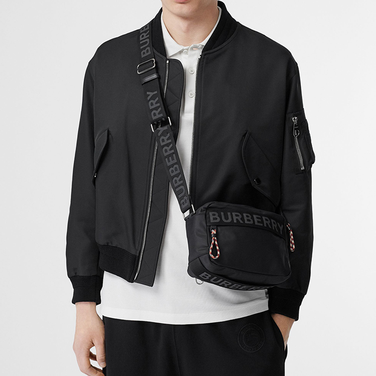 Burberry Econyl Logo Crossbody Black - POIZON