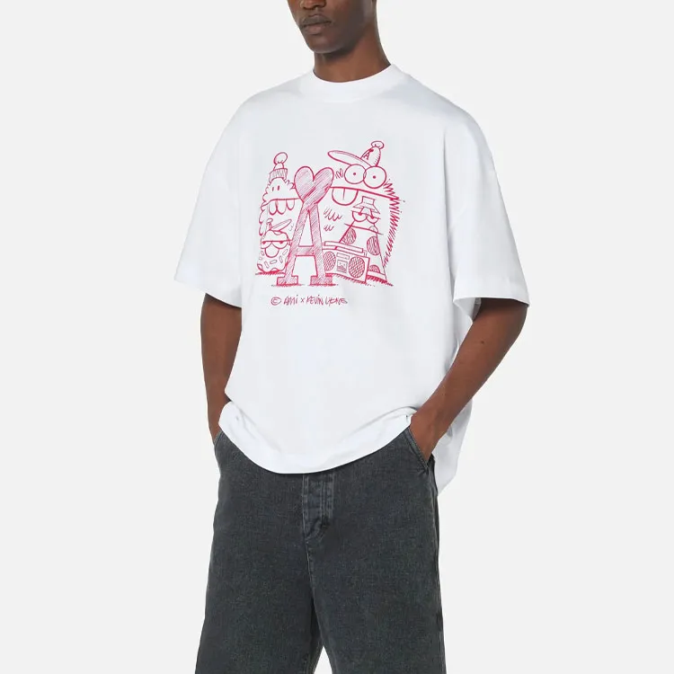 AMIPARIS X KEVIN LYONS Co branded Series T Shirts Unisex White-2