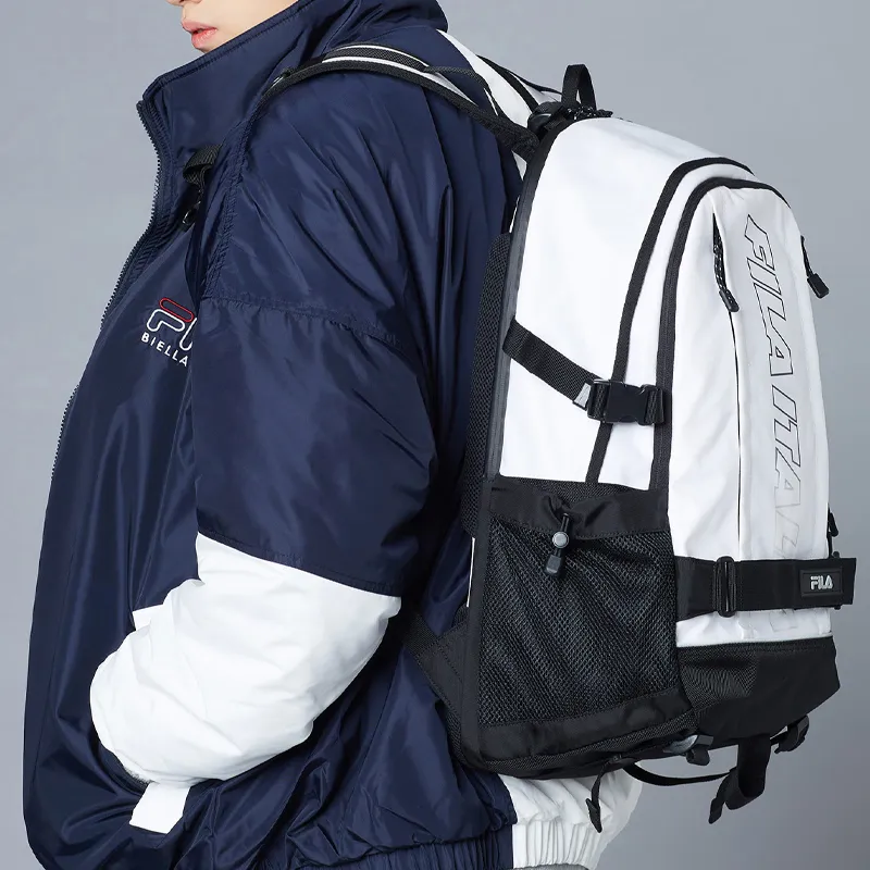 FILA Nylon Backpack Regular Unisex White-3