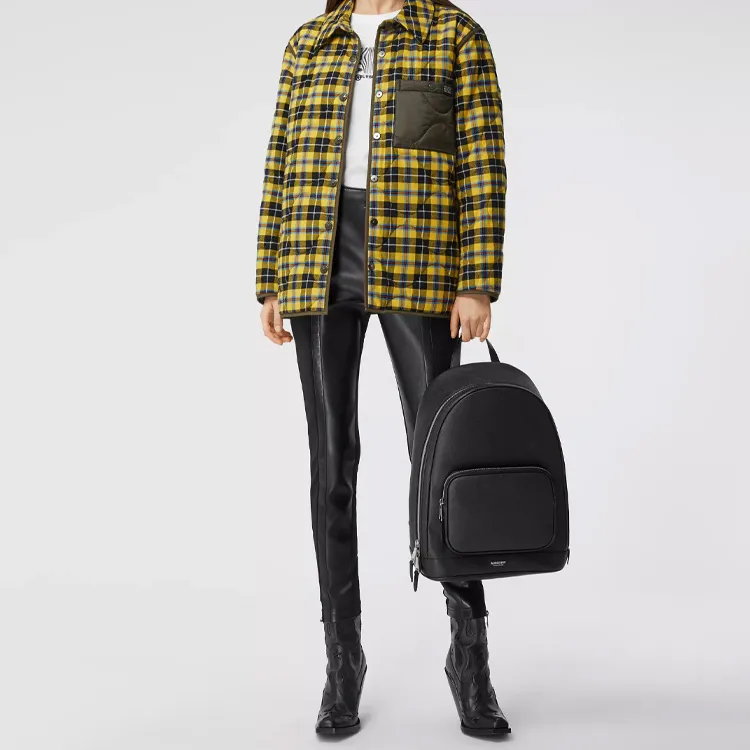 Burberry Grainy Leather Backpack Black-6