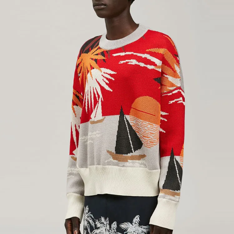 PALM ANGELS Hawaii Cropped Sweatshirt-4
