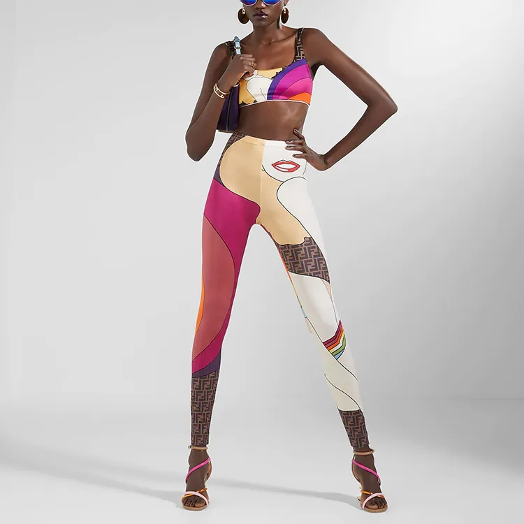 FENDI Sports Pants Women's Multicolor-2