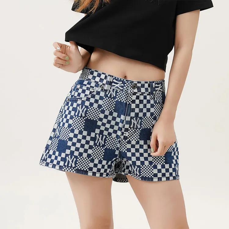 MLB Denim Shorts Women's Blue-3