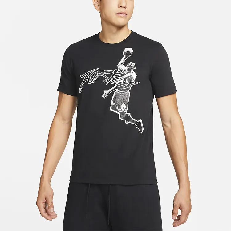 JORDAN Air Dri FIT T Shirts Men Black-4
