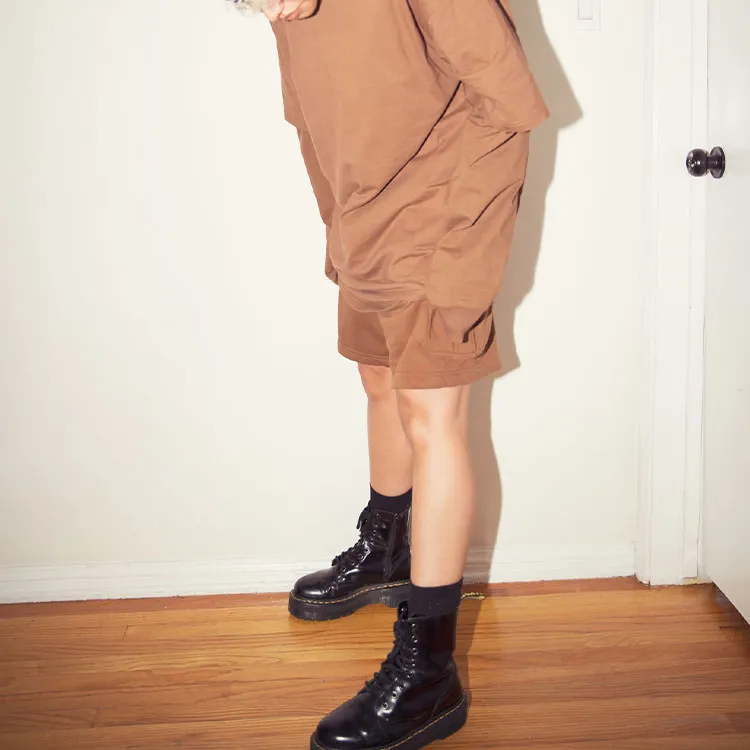 Drew House Smiley Collection Casual Shorts Unisex Brown-11