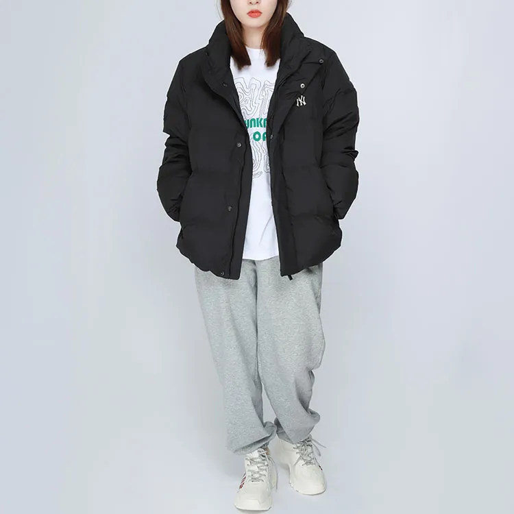 MLB Base Logo Down Jackets Unisex Black-6
