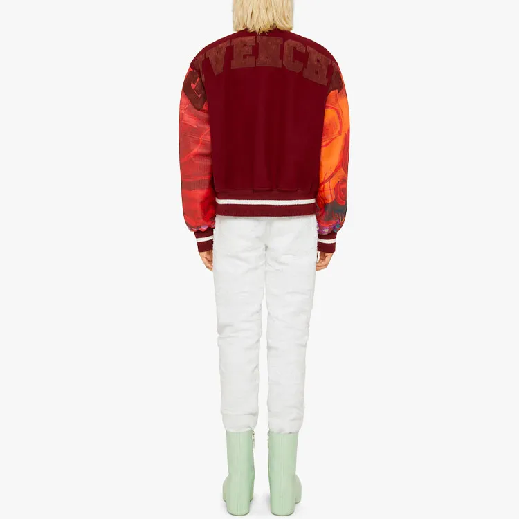 Givenchy Embroidered Mix Material Leather Bomber-3