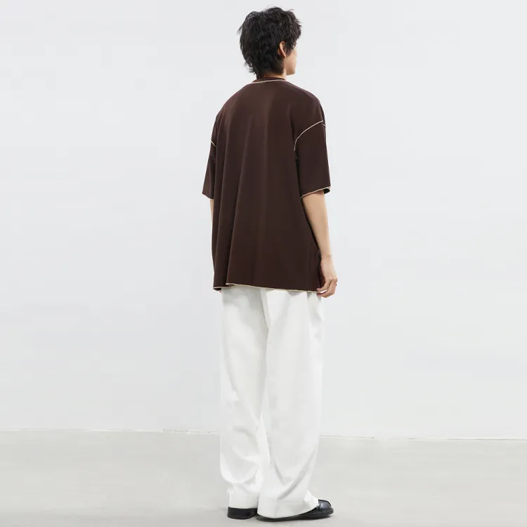 OPICLOTH SS22 Straight T-Shirt Unisex Coffee-2
