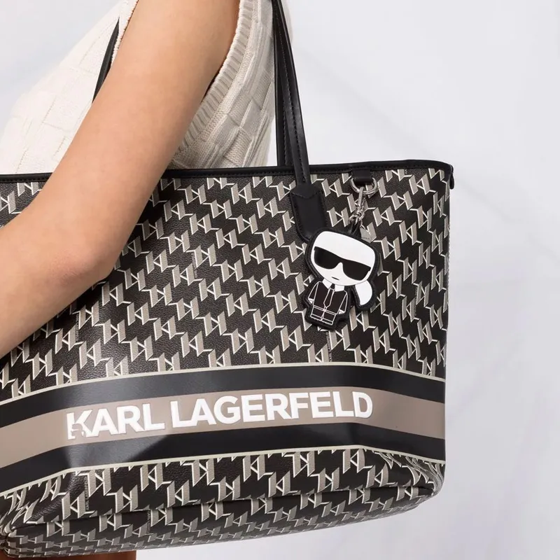 KARL LAGERFELD K/Ikonik Polyurethane Handbag Women's Black-4