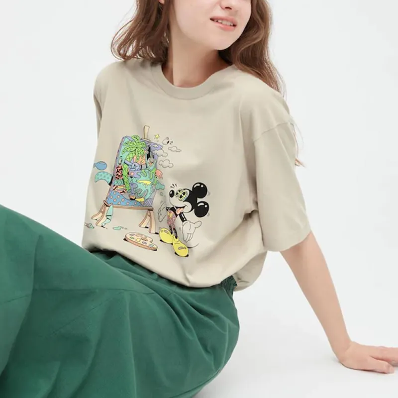 Steven Harrington X UNIQLO T Shirts Unisex Light Beige-4