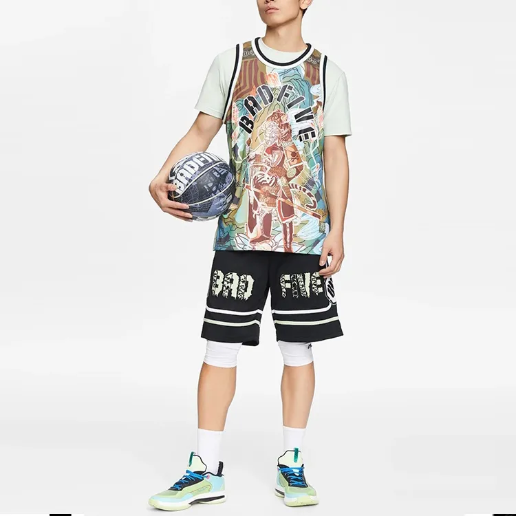 LINING Badfive Tank Tops Men Black Tiger Mountain All Over Print-5