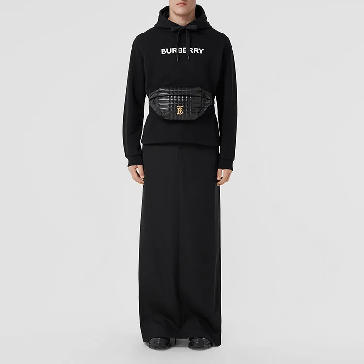 Burberry Logo Print Cotton Hoodie-5