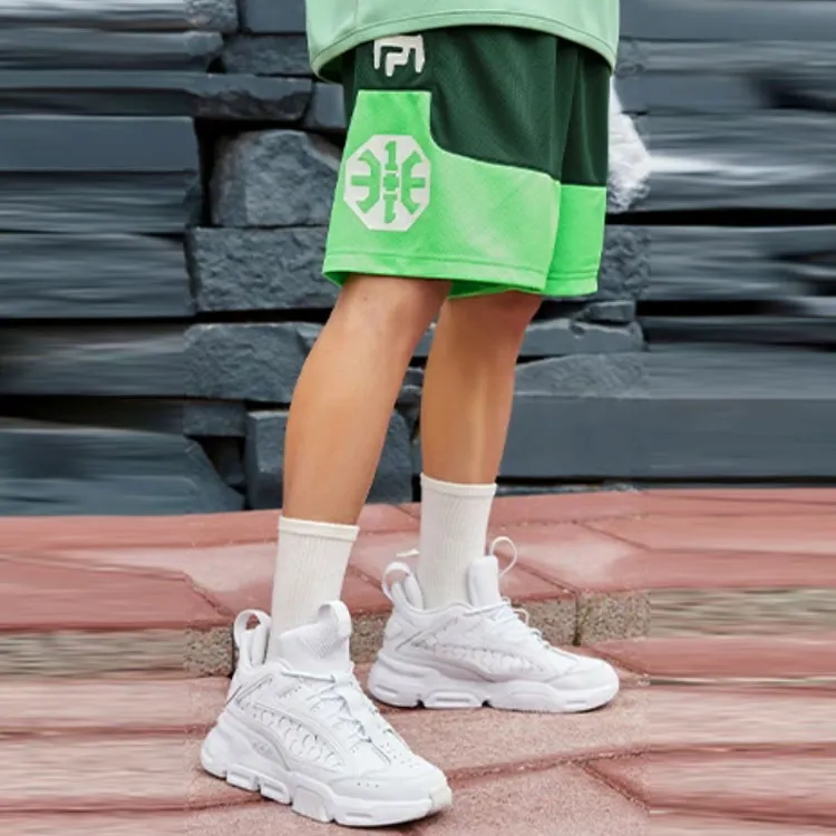 LiNing Basketball Collection Casual Shorts Men's Manor Green Fluorescent Acid Green-4