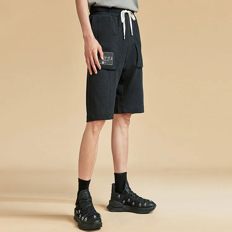 LiNing Li Ning X Jackie Chan Co branded Kung Fu Series Casual Shorts Men's Black-5