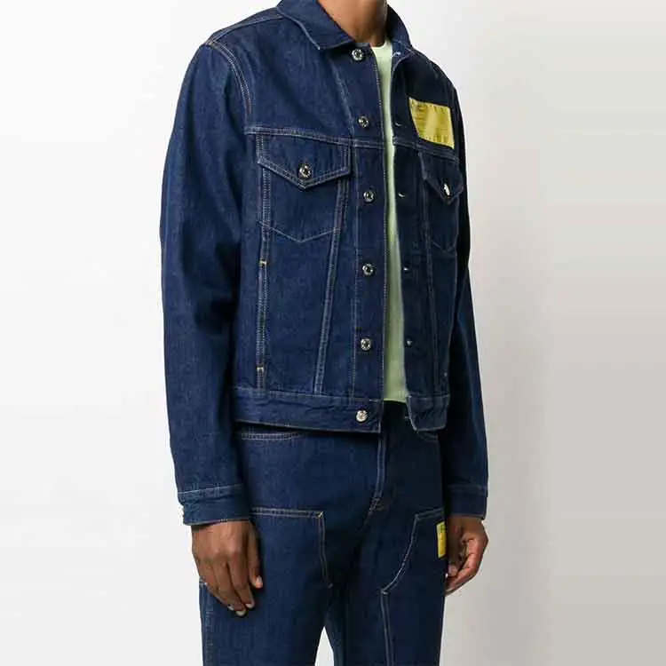 Helmut Lang Denim Jackets Men Dark Blue-5