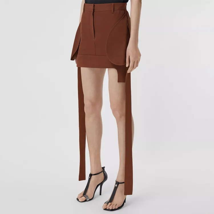 Burberry Casual Short Skirts Women's Brown-3