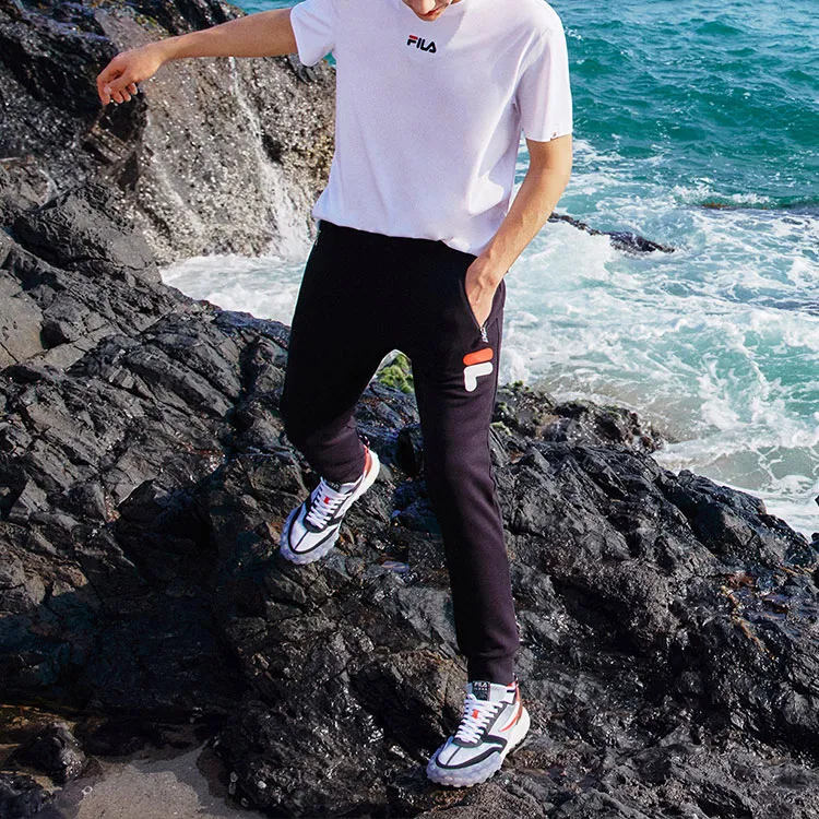 FILA Knitted Sweatpants Men Jet Black-5
