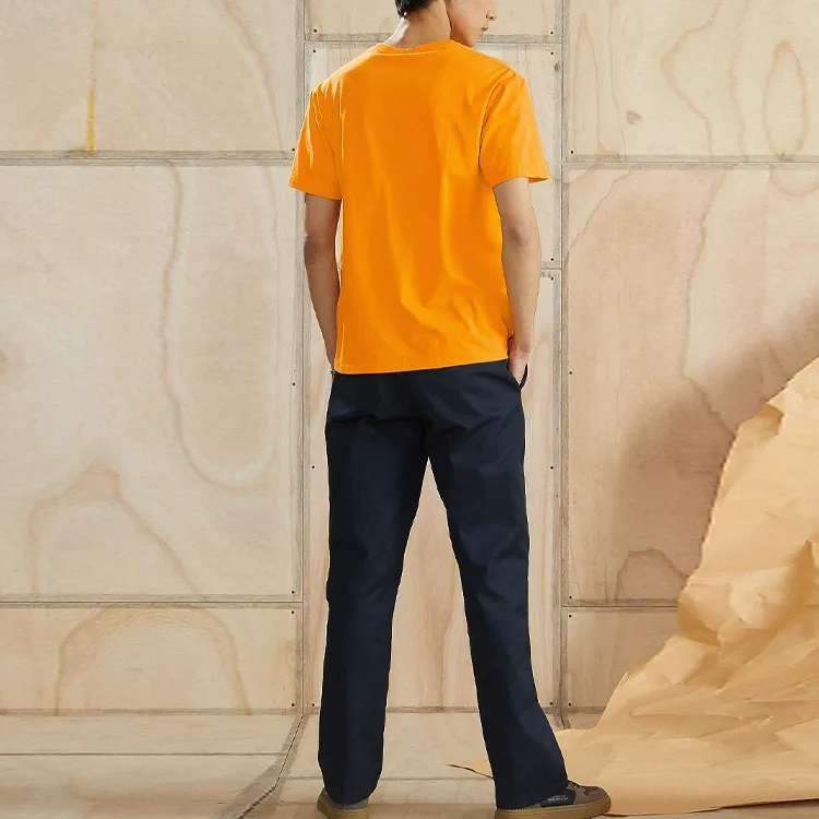 Dickies Drop Shoulder Sleeve T Shirt Unisex Bright Orange-3