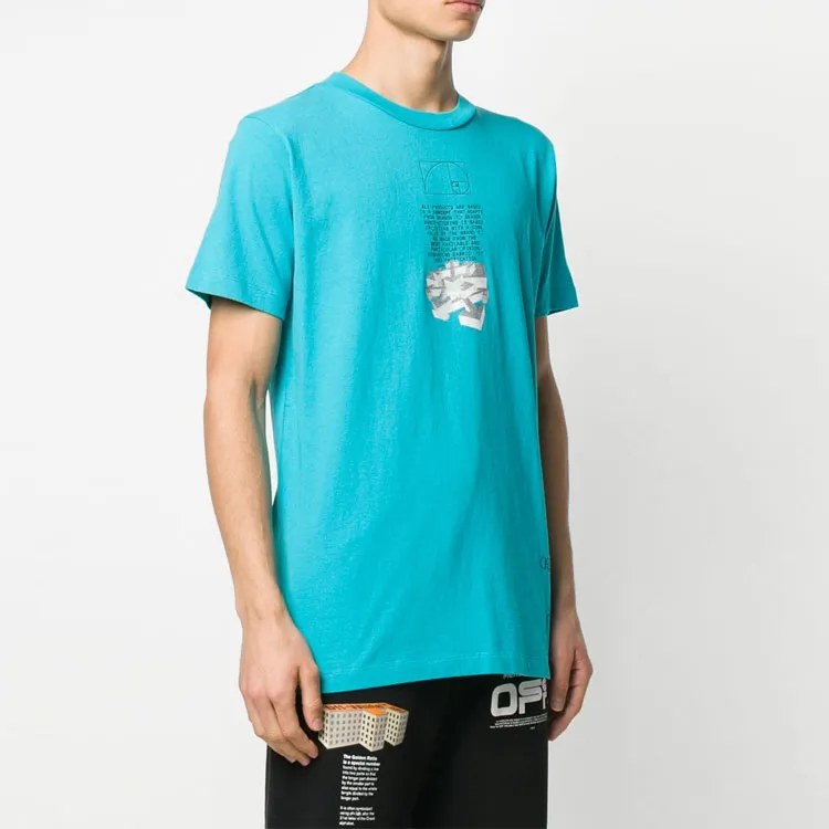 OFF WHITE Ss20 T Shirts Men Blue-1