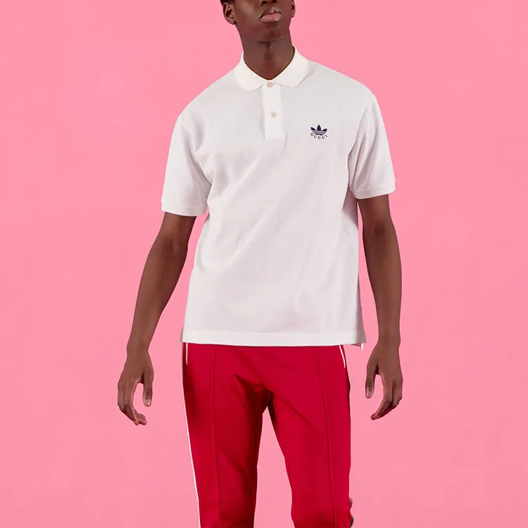 GUCCI X Adidas Cotton Piquet Polo-5